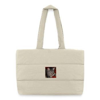 Cat Kitten - Puffer Shopping Bag - natural - Front