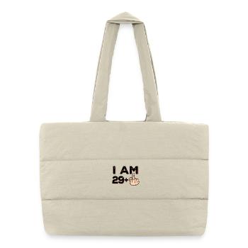 Birthday Statement 30 Years Old - Puffer Shopping Bag - natural - Front