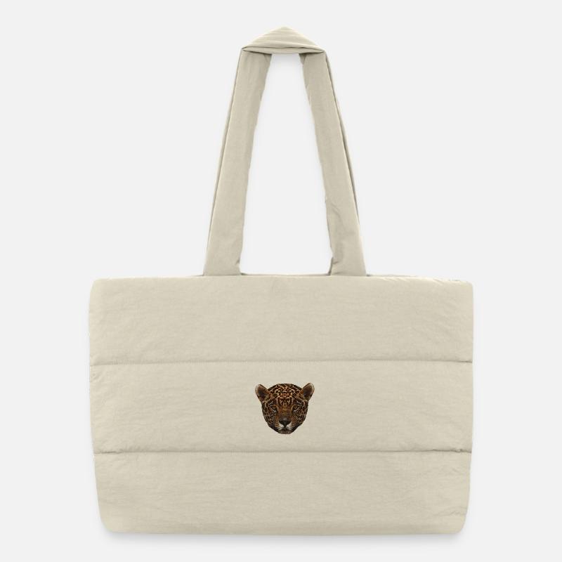 pretty big cats, big cat onca face Puffer Shopping Bag