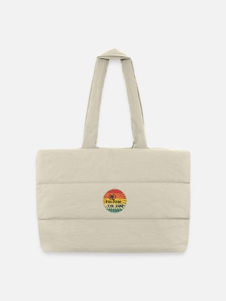 Folge der Sonne - Gesteppte Shopping Bag - Naturweiß