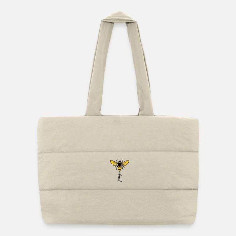 Cool Bee Kind Be Kind Hippie Soul Puffer Shopping Bag