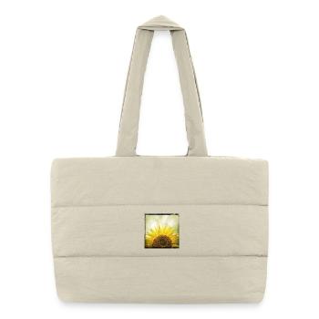 Half Sunflower - Puffer Shopping Bag - natural - Front