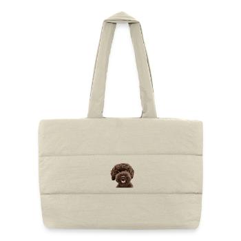 Doodle Dog Labradoodle - Puffer-Einkaufstasche - Naturweiß - Vorne