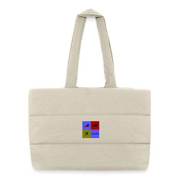 Équipe Logistique et Transport - Sac shopping matelassé - blanc naturel - Devant