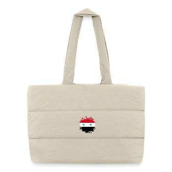 Syria flag blob - Puffer Shopping Bag - natural - Front