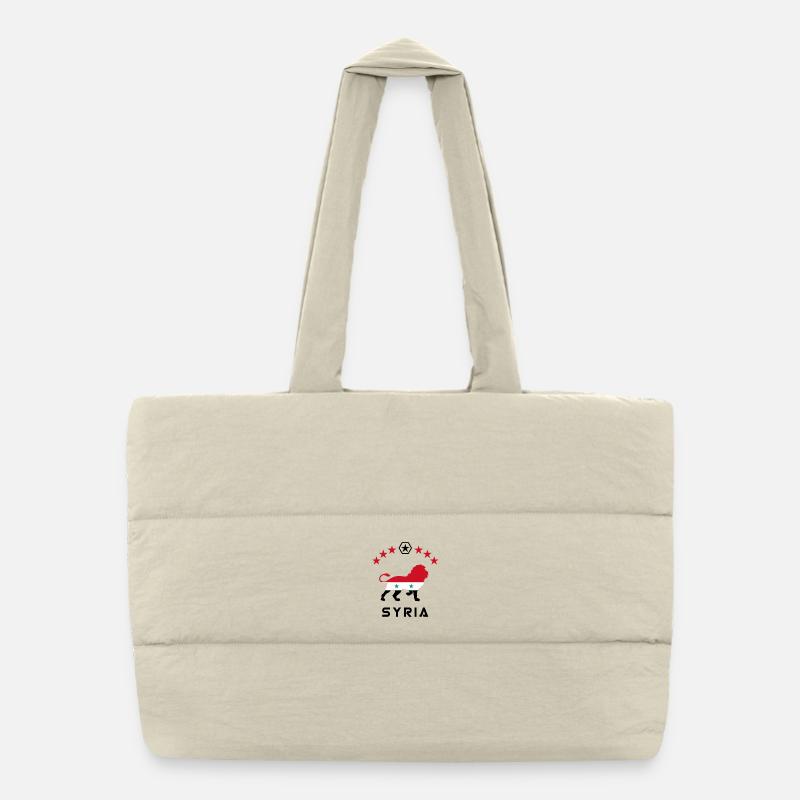 Syria lion design Puffer Shopping Bag