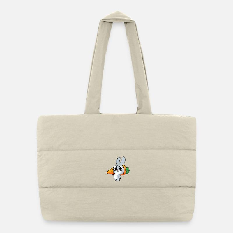 Hard-working bunny Puffer Shopping Bag