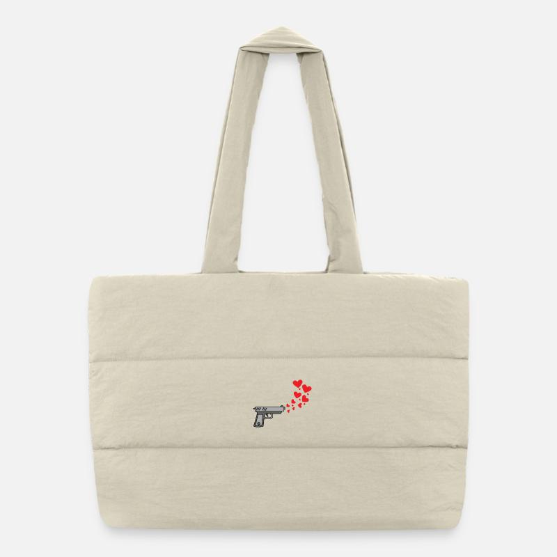 Cœur Liberté d’expression Humanité Temps de paix Sac shopping matelassé