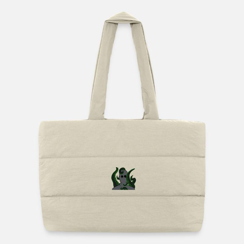 Portrait Neon Tentacle Puffer Shopping Bag