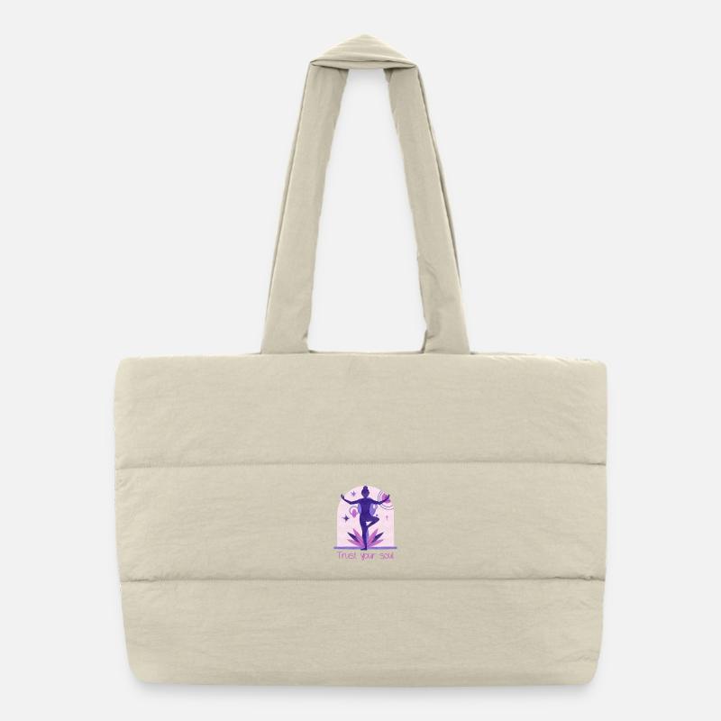 Yogi - Sac shopping matelassé - blanc naturel