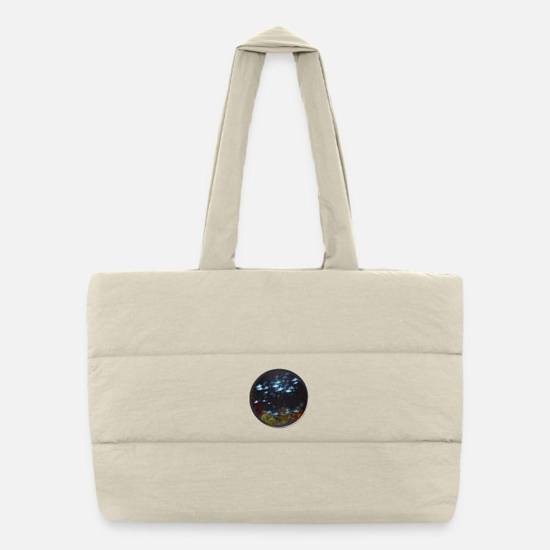 fascinating underwater world at night Puffer Shopping Bag