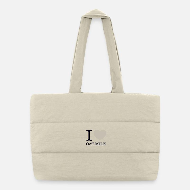 J’ADORE LE LAIT D’AVOINE Sac shopping matelassé