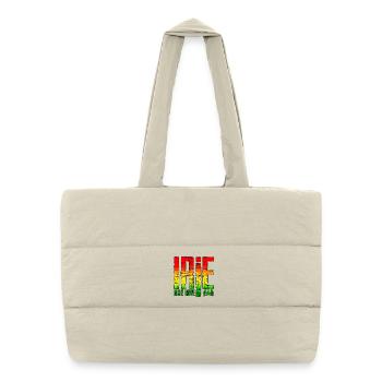 Reggae Peace Symbols auf Graffiti-Hintergrund - Gesteppte Shopping Bag - Naturweiß - Vorne