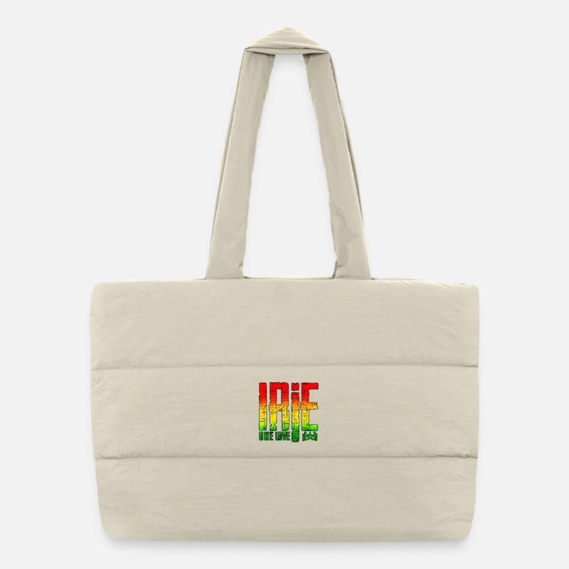 Reggae Peace Symbols auf Graffiti-Hintergrund Puffer-Einkaufstasche