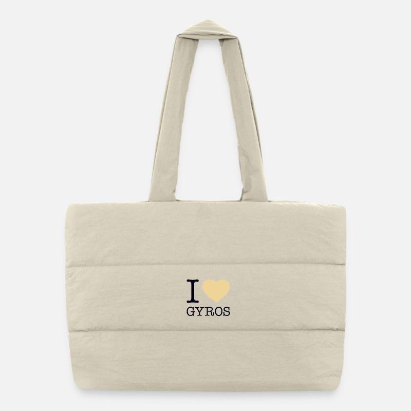 I LOVE GYROS Puffer-Einkaufstasche