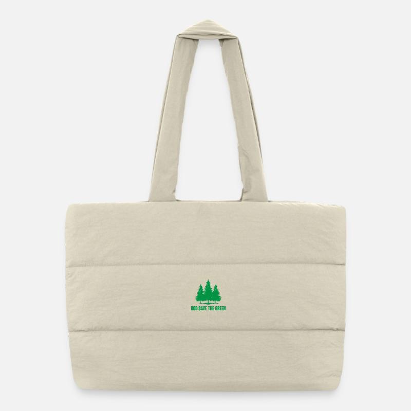 Dieu sauve le vert Sac shopping matelassé