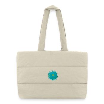 Drapeau vintage du Kazakhstan - Sac shopping matelassé - blanc naturel - Devant