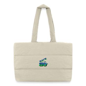 des années 80 Party Retro Fun chemise, dos 80 (25) - Sac shopping matelassé - blanc naturel - Devant
