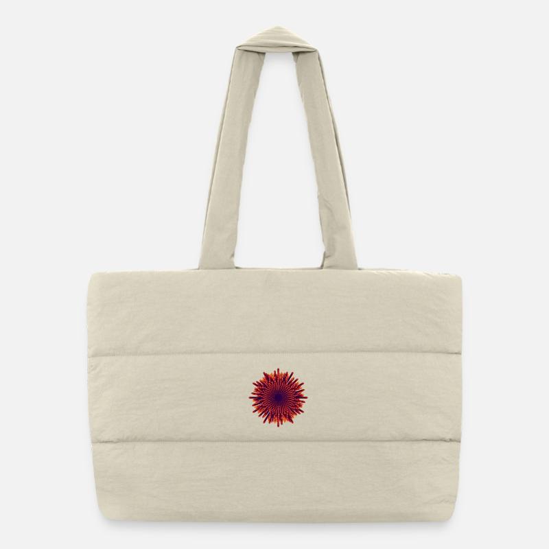 Vektor Blume Puffer-Einkaufstasche