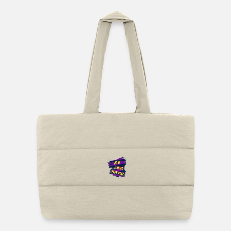 Ich liebe Punk Rock Puffer-Einkaufstasche