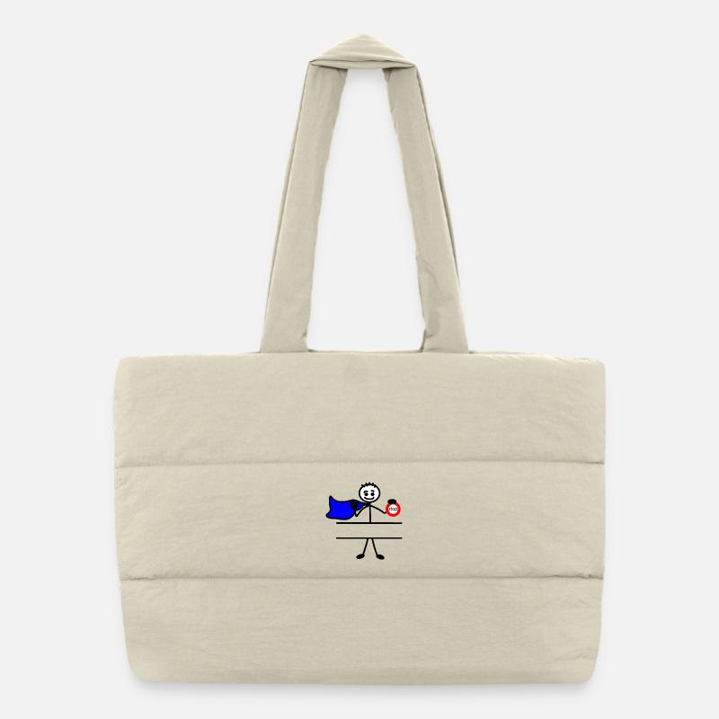 Held mit Umhang und Schildstopp Puffer-Einkaufstasche