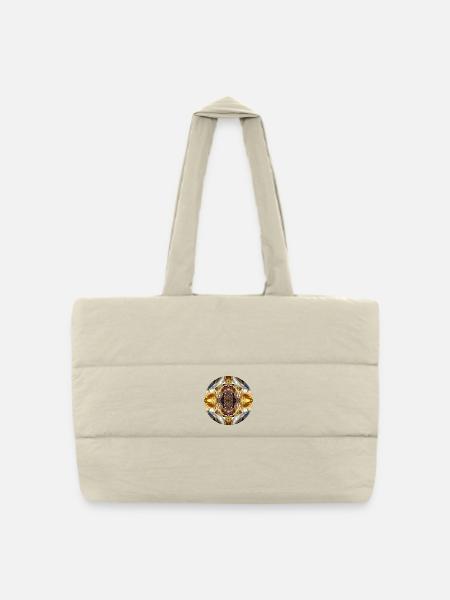 Natur Mandala Jordanien Petra - Gesteppte Shopping Bag - Naturweiß