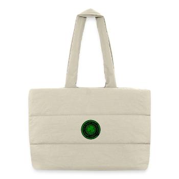 St Patrick's Day Green Footprint - Puffer Shopping Bag - natural - Front