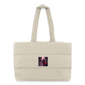 Portrait elektrik 14 - Sac shopping matelassé - blanc naturel - Devant