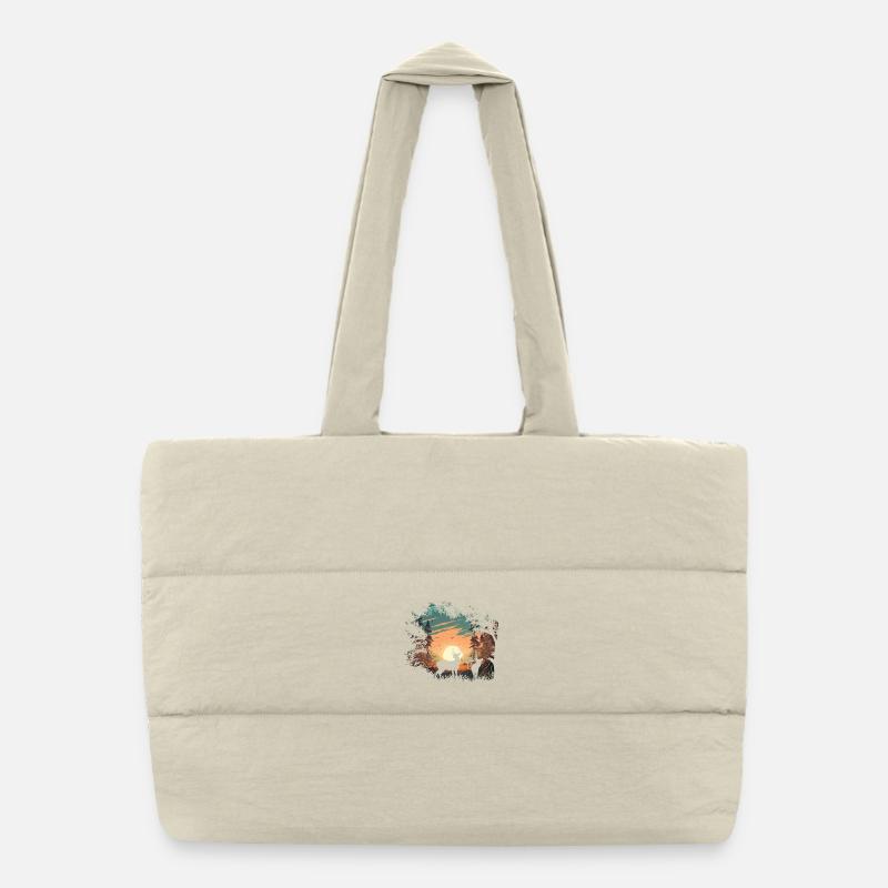 Contrée sauvage Sac shopping matelassé