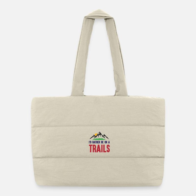 Berge - Ich bin lieber auf einem Trail Puffer-Einkaufstasche