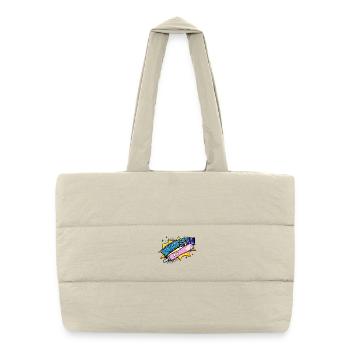 Pregnant Pregnancy Mother Baby Statement - Puffer Shopping Bag - natural - Front