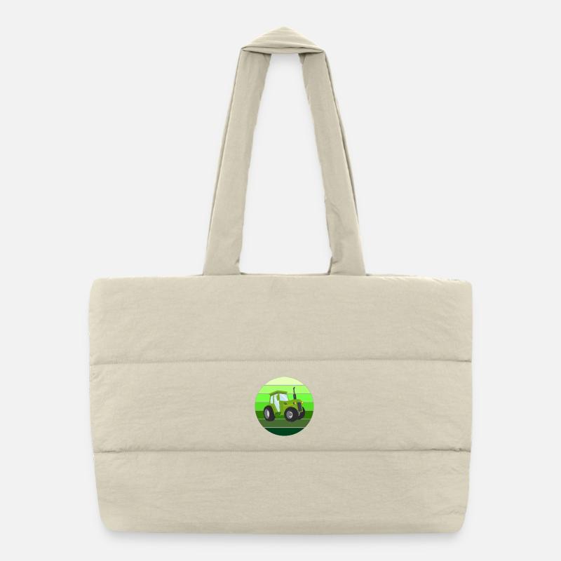 tractor, farmer, farmer, farmer Puffer Shopping Bag