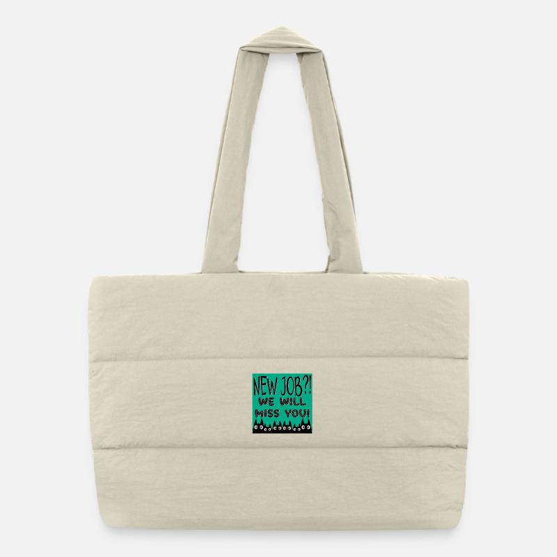 ADIEU NOUVEL EMPLOI - TU VAS NOUS MANQUER CITATION - CHATS Sac shopping matelassé