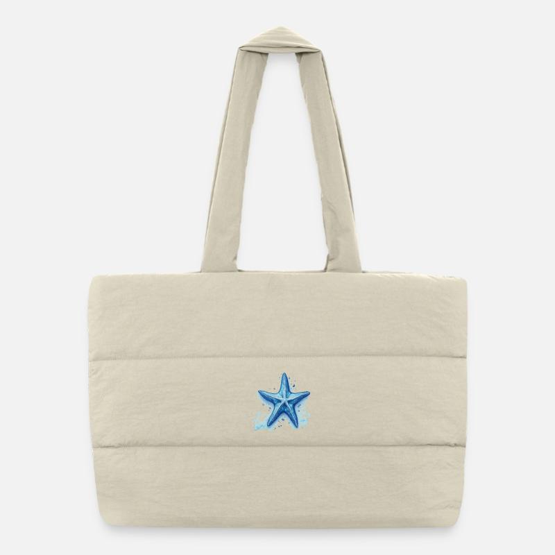 Starfish - Puffer Shopping Bag - natural