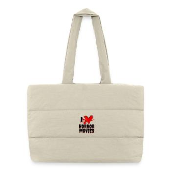 I Love Movie Statement Movies Heart Cinema Series - Sac shopping matelassé - blanc naturel - Devant