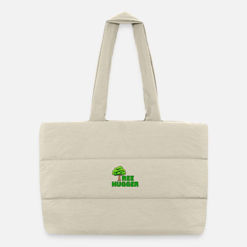 Earth Tree Statement Sustainability Environment Nature Puffer Shopping Bag