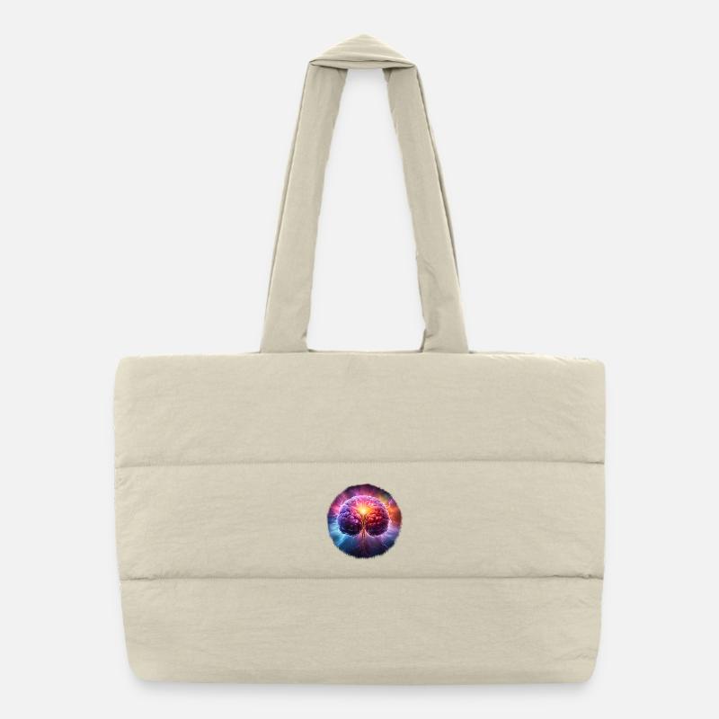 The Brain, Human Brain Infinite Skill Puffer Shopping Bag