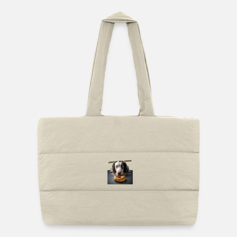 Absolut Self control dog 01 - Puffer Shopping Bag - natural