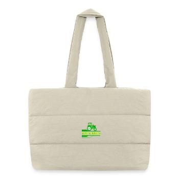 Tractor operator - Puffer Shopping Bag - natural - Front