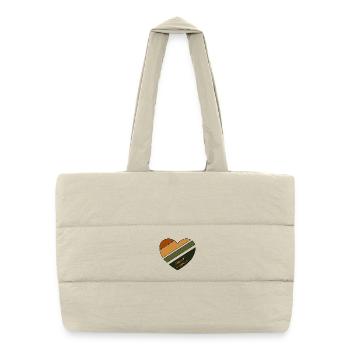 Cœur Créatif Super Maman - Sac shopping matelassé - blanc naturel - Devant