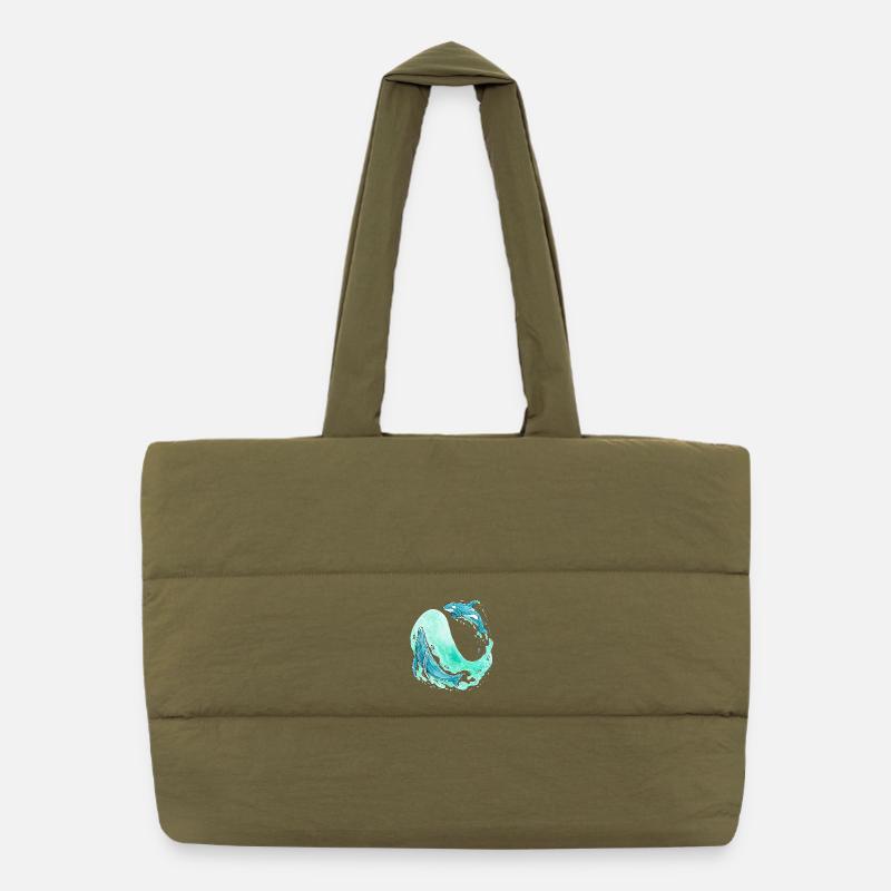 Wal Welle Puffer-Einkaufstasche