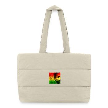 Abstrakes Digitales Reggaeporträt - Puffer-Einkaufstasche - Naturweiß - Vorne