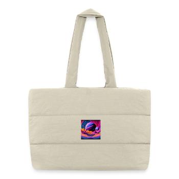 Fantaisie spatiale - Sac shopping matelassé - blanc naturel - Devant