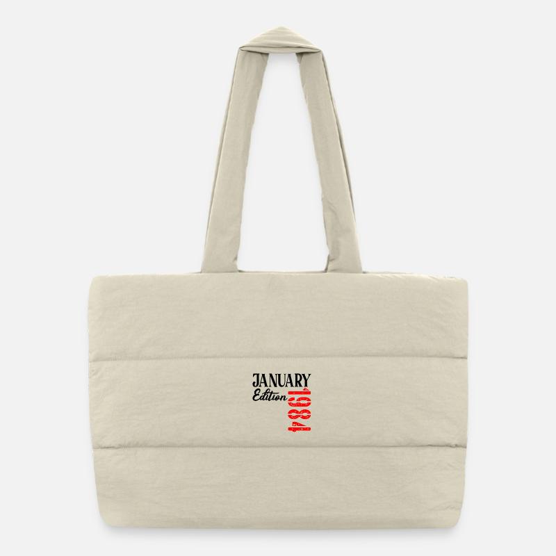 43rd Birthday January 1984 - 43 years old Puffer Shopping Bag