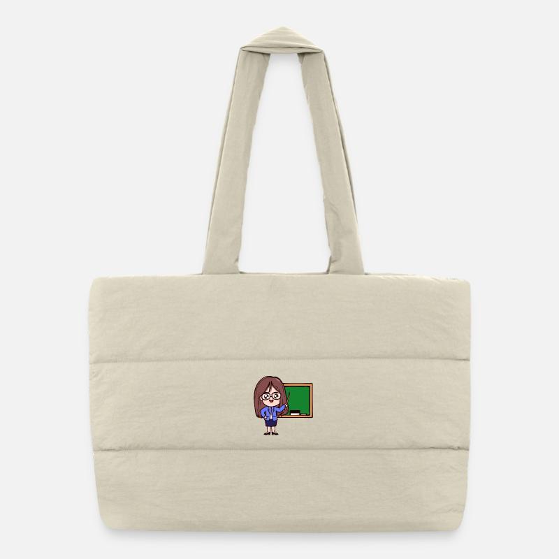 Salaried Job Teacher Career Profession Work Puffer Shopping Bag