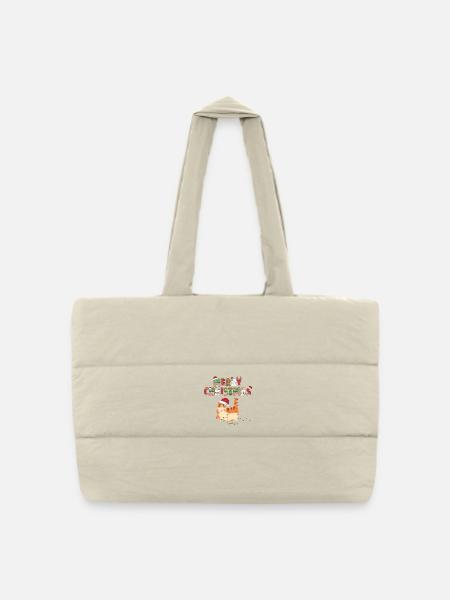 Merry Christmas - Gesteppte Shopping Bag - Naturweiß