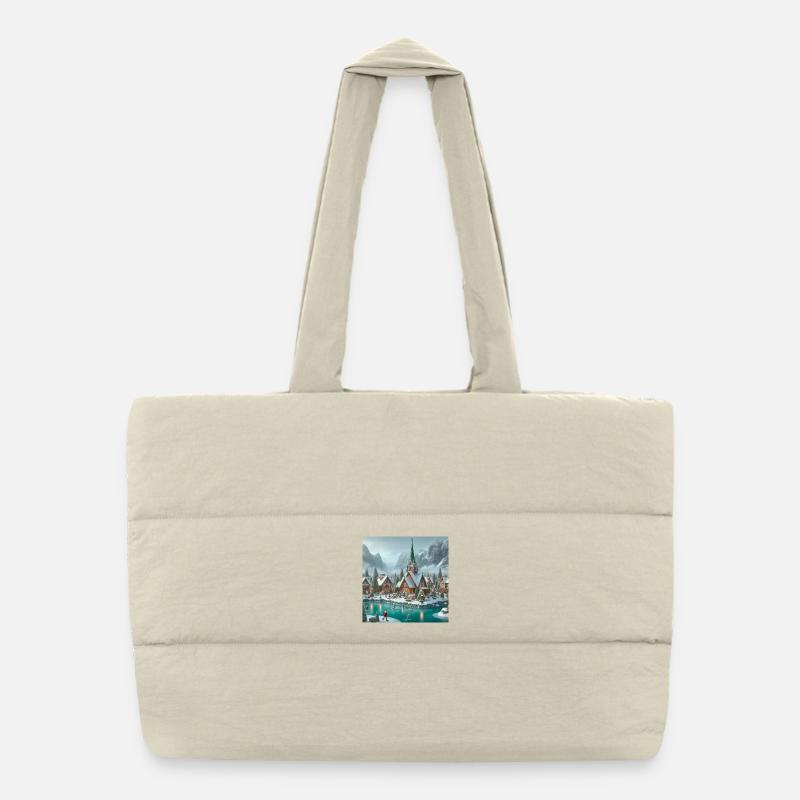 Village Scandinave Noël Sac shopping matelassé