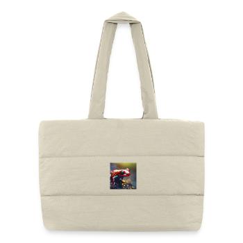 Colorful Frog - Puffer Shopping Bag - natural - Front