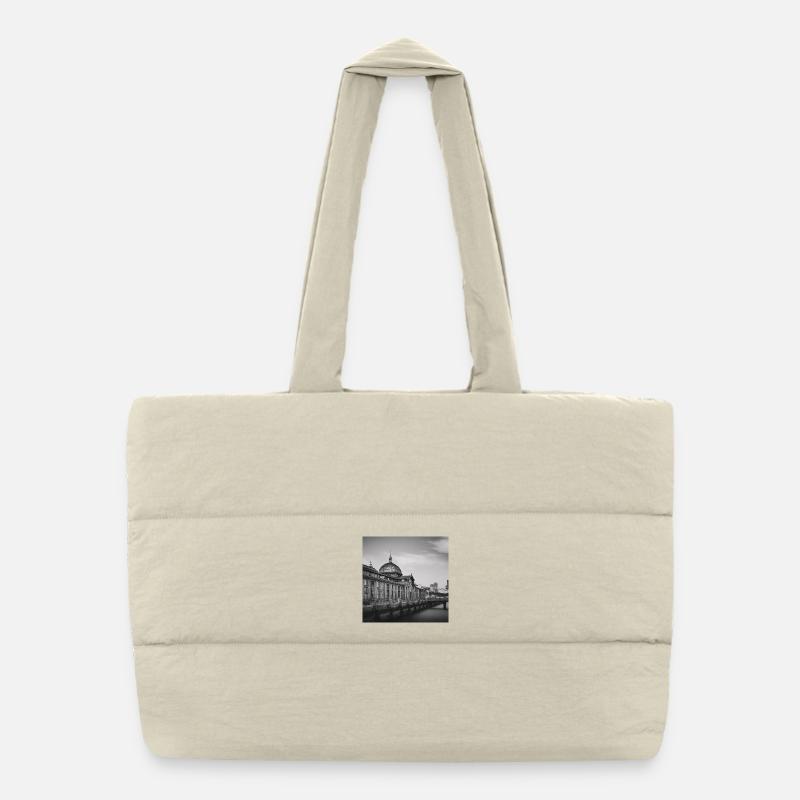Fish Auction Hall Fish Market Hamburg Elbe Poster Puffer Shopping Bag