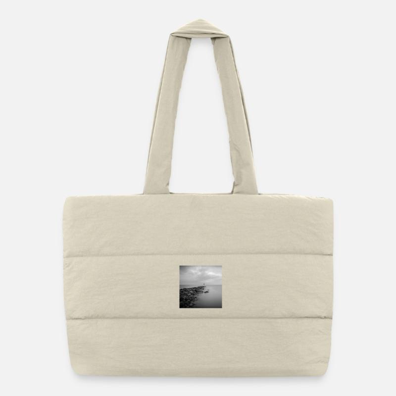 Breakwater North Sea Büsum Dithmarschen Poster Puffer Shopping Bag